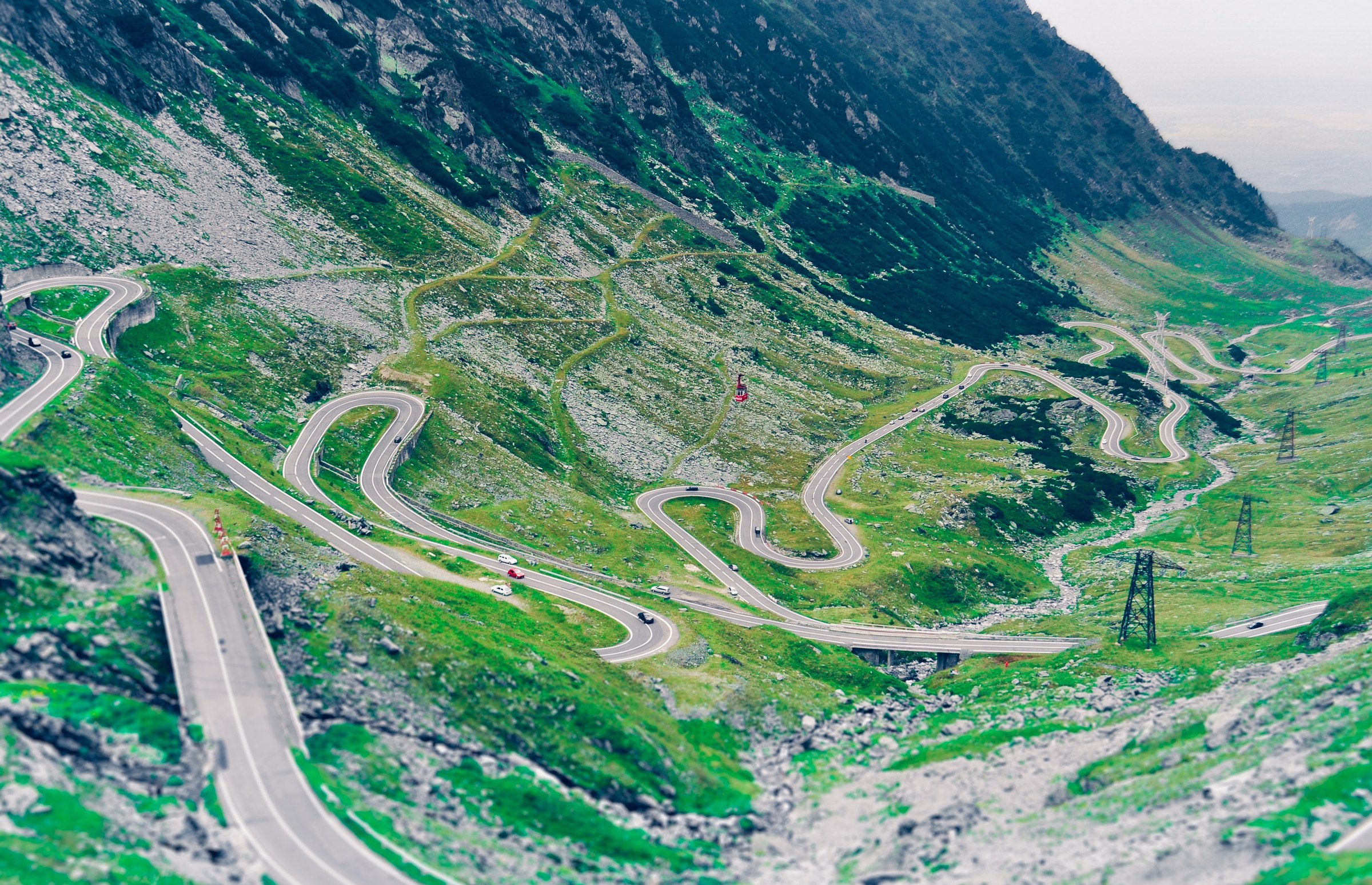 Quiet rural road through forested hills