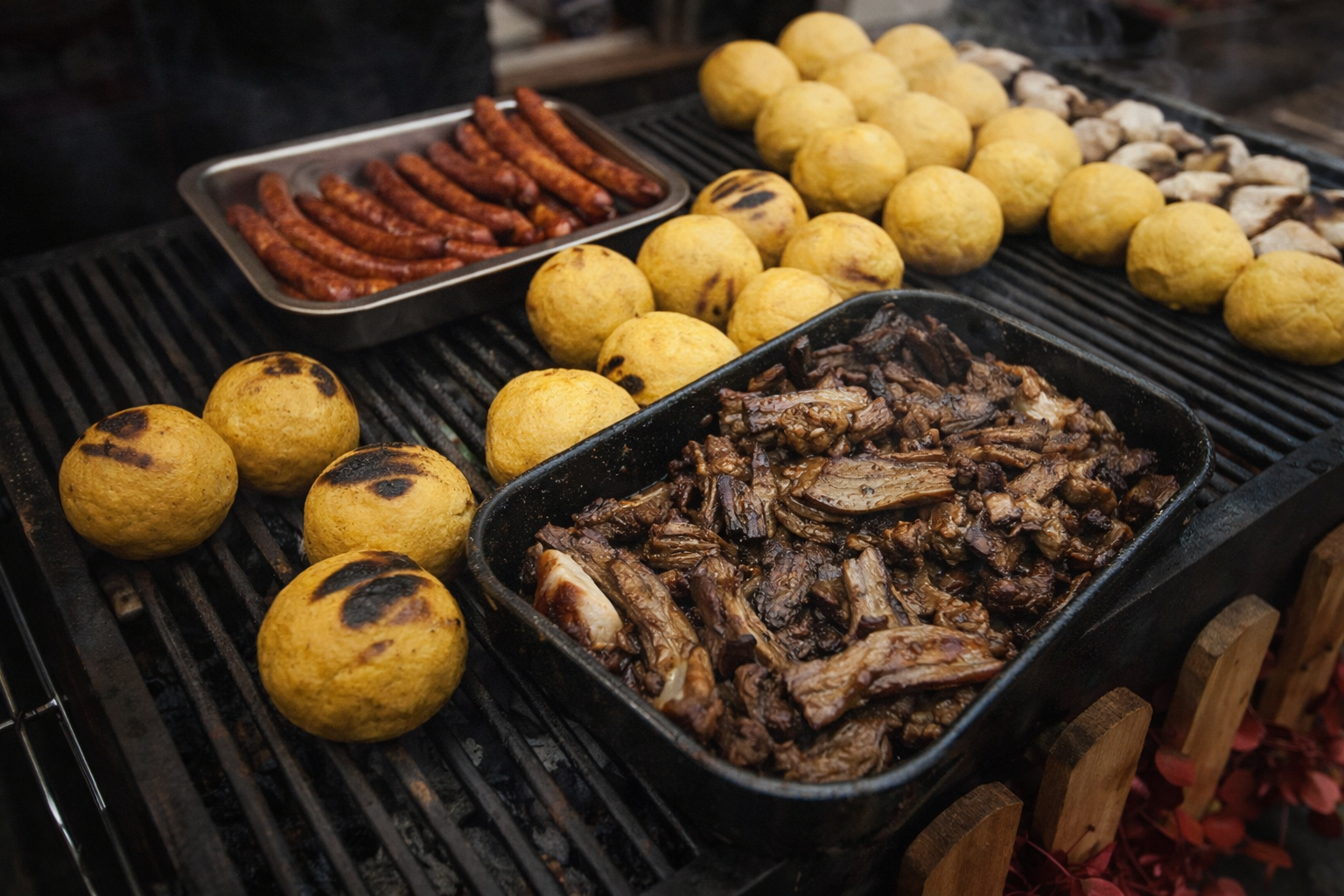 Prepared food and table setting
