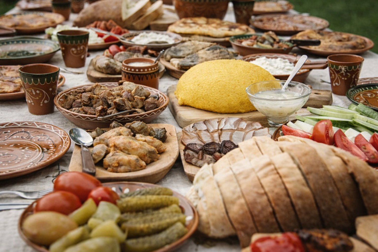Market produce and food display