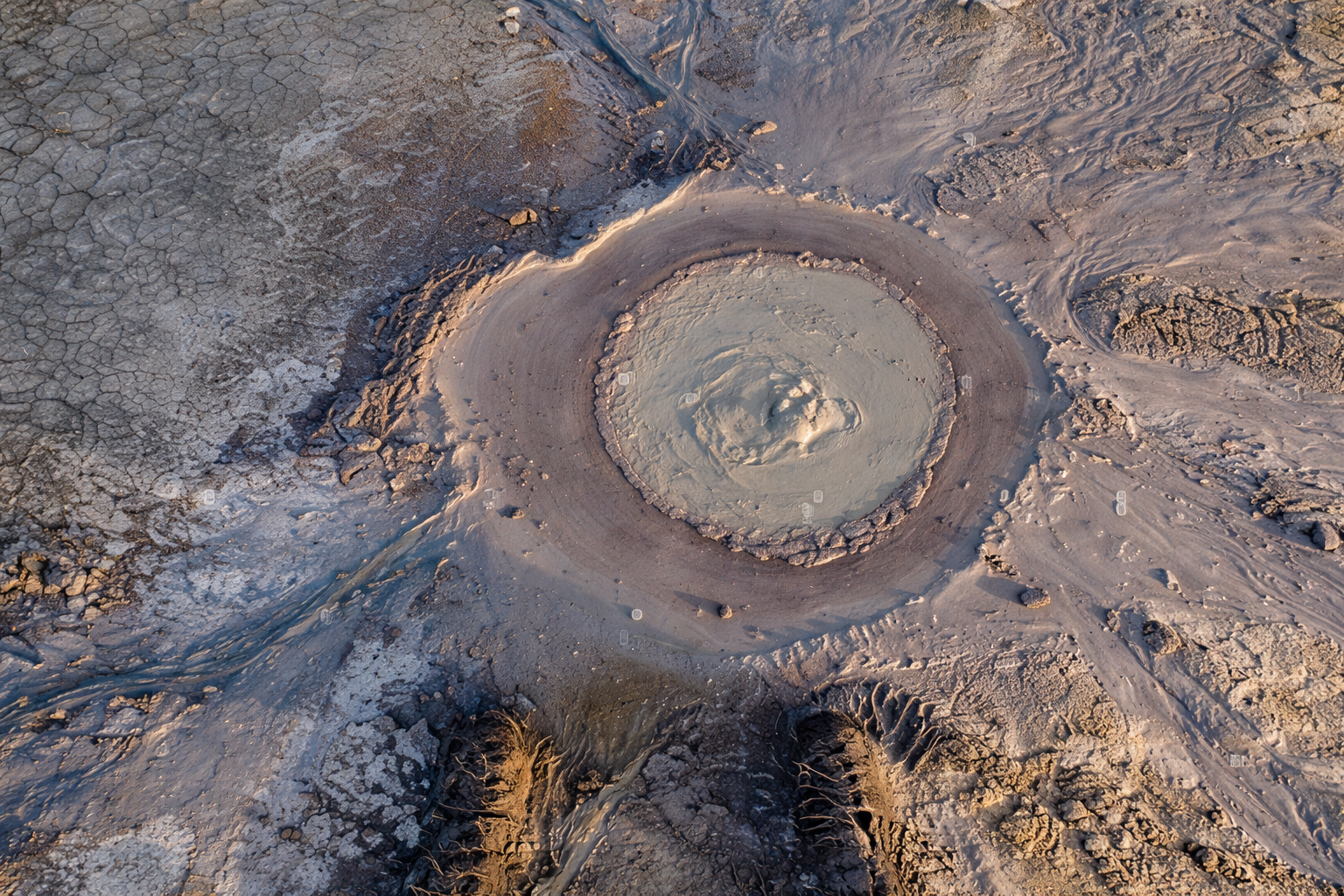 Plateau landscape with sparse vegetation